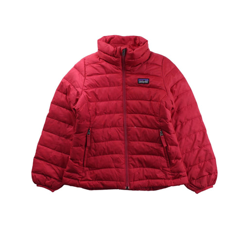 A Red Puffer/Quilted Jackets from Patagonia in size 5T for boy. (Front View)