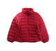 A Red Puffer/Quilted Jackets from Patagonia in size 5T for boy. (Front View)