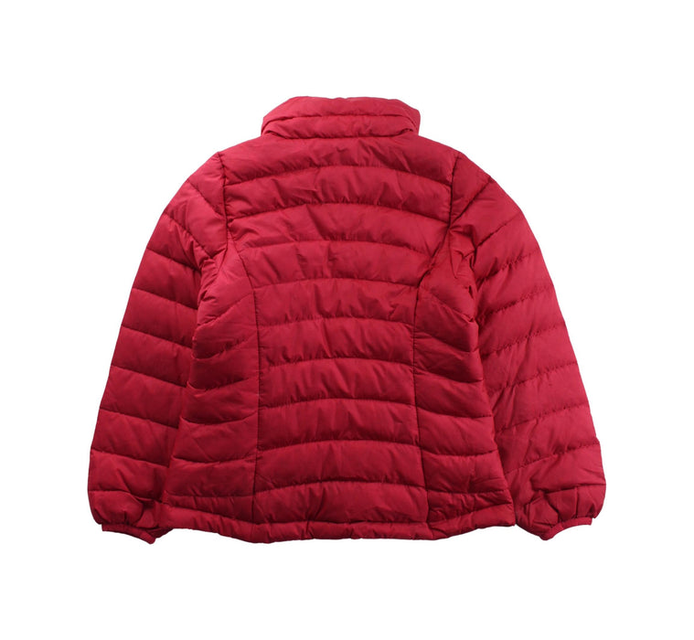 A Red Puffer/Quilted Jackets from Patagonia in size 5T for boy. (Back View)