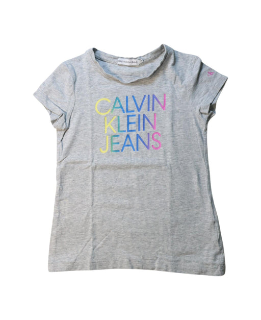 A Multicolour Short Sleeve T Shirts from Calvin Klein in size 6T for girl. (Front View)
