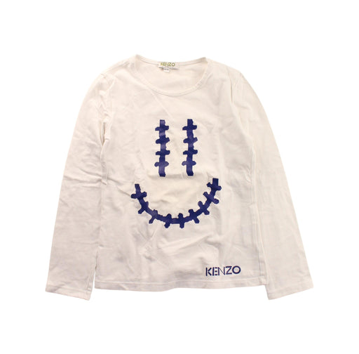 A White Long Sleeve T Shirts from Kenzo in size 8Y for boy. (Front View)