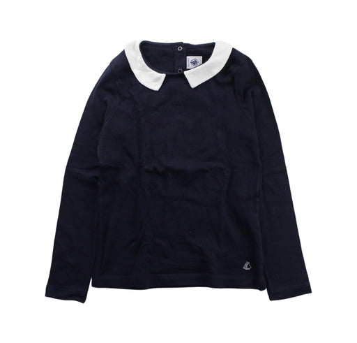 A Blue Long Sleeve Tops from Petit Bateau in size 8Y for girl. (Front View)