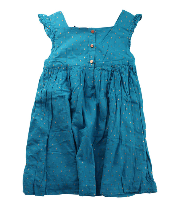 A Blue Sleeveless Dresses from Sergent Major in size 7Y for girl. (Back View)