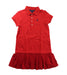 A Red Short Sleeve Dresses from Polo Ralph Lauren in size 6T for girl. (Front View)