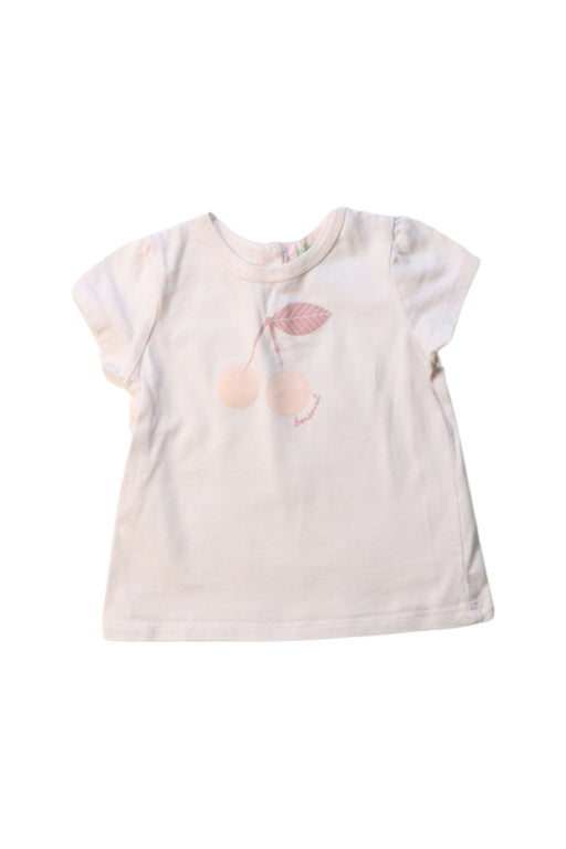 A Pink Short Sleeve T Shirts from Bonpoint in size 3-6M for girl. (Front View)