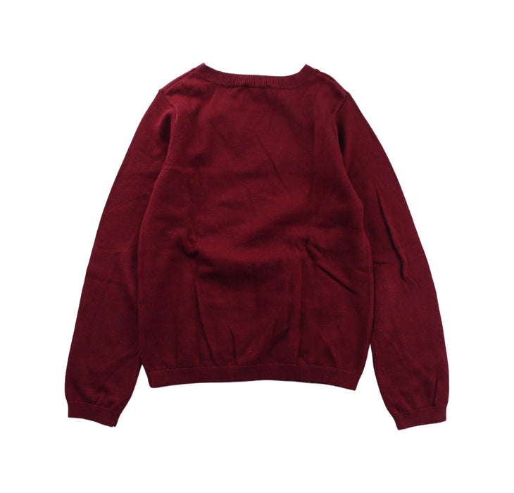 A Red Knit Sweaters from Jacadi in size 8Y for girl. (Back View)