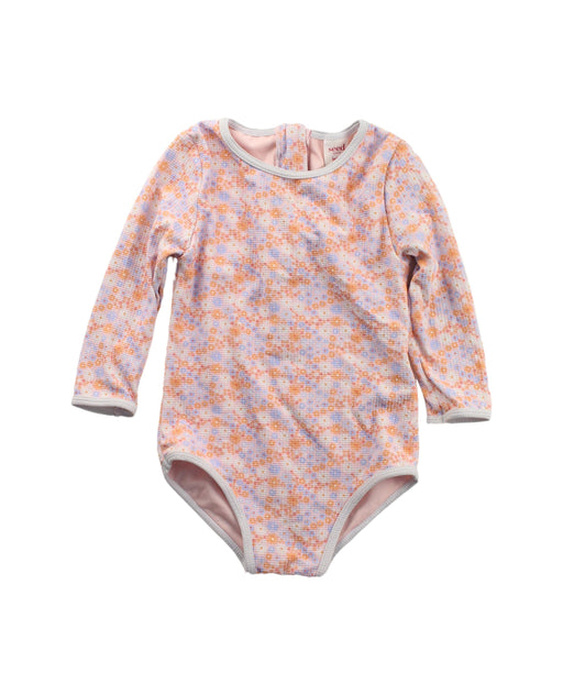 A White Long Sleeve Bodysuits from Seed in size 12-18M for girl. (Front View)