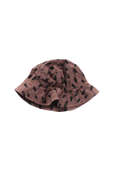A Brown Sun Hats from Buho in size 3-6M for neutral. (Back View)