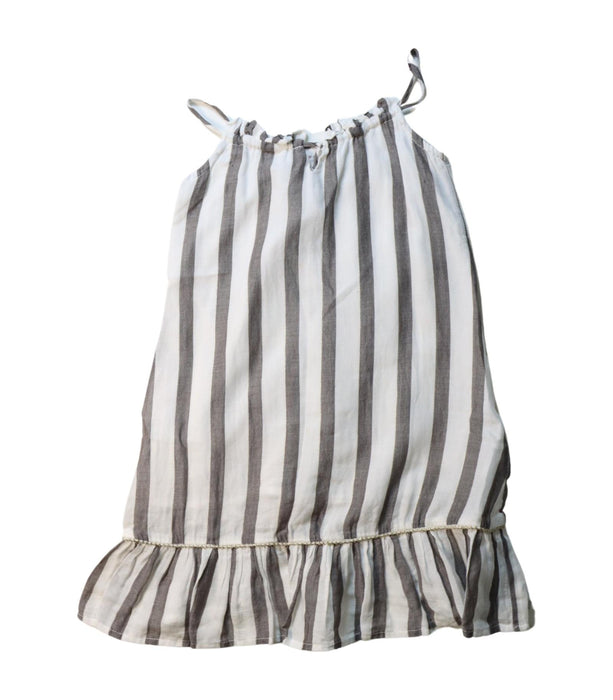 A White Sleeveless Dresses from Excuse My French in size 4T for girl. (Front View)