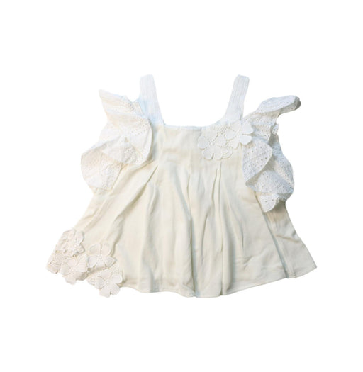 A White Sleeveless Tops from Nicholas & Bears in size 4T for girl. (Front View)