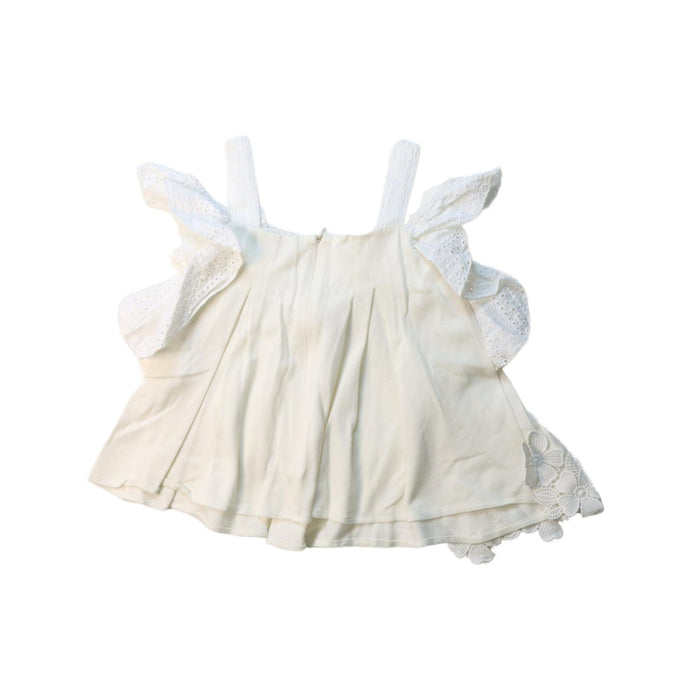 A White Sleeveless Tops from Nicholas & Bears in size 4T for girl. (Back View)