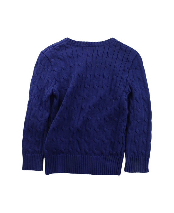 A Blue Knit Sweaters from Polo Ralph Lauren in size 6T for boy. (Back View)