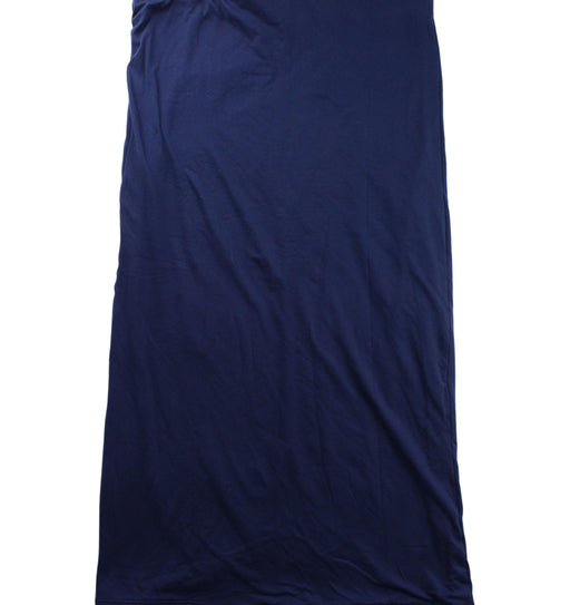 A Blue Long Skirts from Poshdivah in size M for maternity. (Front View)