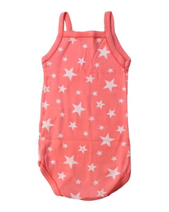 A Orange Sleeveless Bodysuits from Petit Bateau in size 12-18M for girl. (Back View)