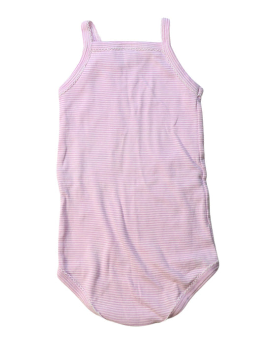 A Pink Sleeveless Bodysuits from Petit Bateau in size 12-18M for girl. (Back View)