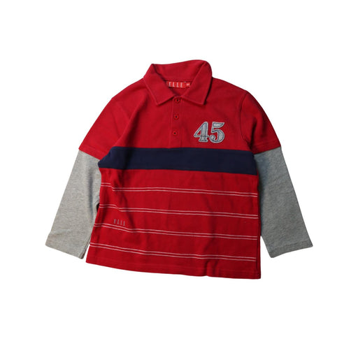 A Multicolour Long Sleeve Polos from ELLE in size 5T for boy. (Front View)