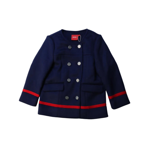 A Navy Coats from Ferrari in size 4T for girl. (Front View)