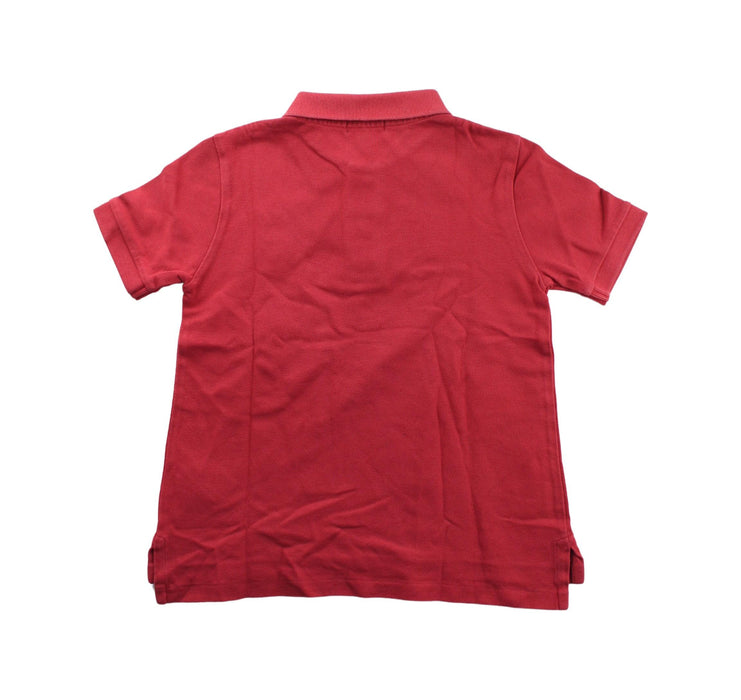 A Red Short Sleeve Polos from Polo Ralph Lauren in size 5T for boy. (Back View)