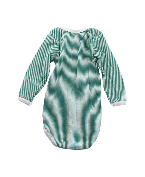 A Green Long Sleeve Bodysuits from Petit Bateau in size 6-12M for neutral. (Back View)