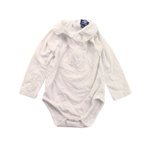 A White Long Sleeve Bodysuits from Thomas Brown in size 12-18M for girl. (Front View)