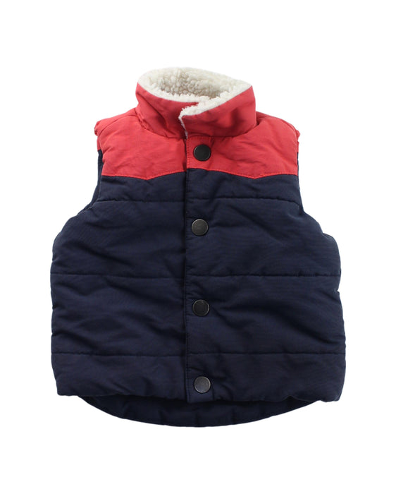 A Blue Outerwear Vests from Seed in size 6-12M for boy. (Front View)