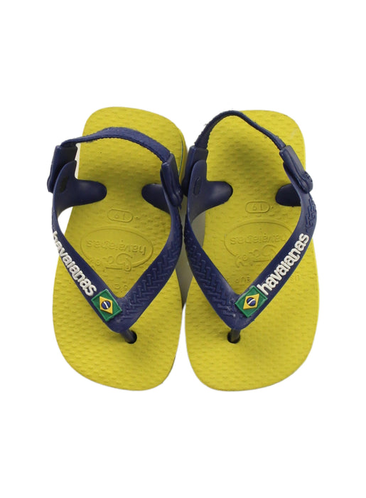A Blue Flip Flops from Havaianas in size 12-18M for boy. (Back View)