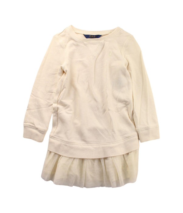 A White Sweater Dresses from Polo Ralph Lauren in size 4T for girl. (Front View)