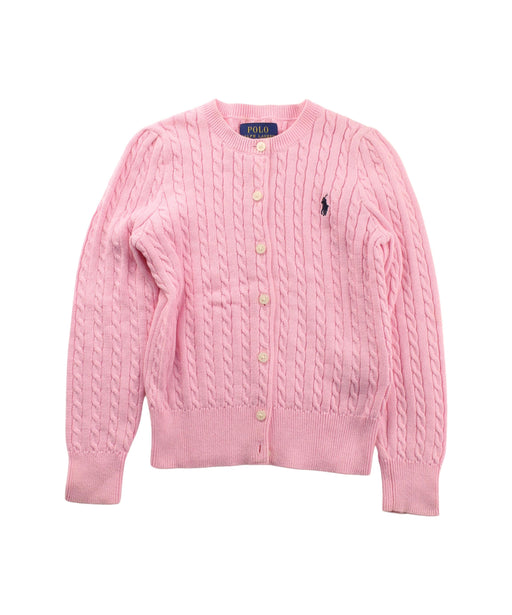 A Pink Cardigans from Polo Ralph Lauren in size 5T for girl. (Front View)