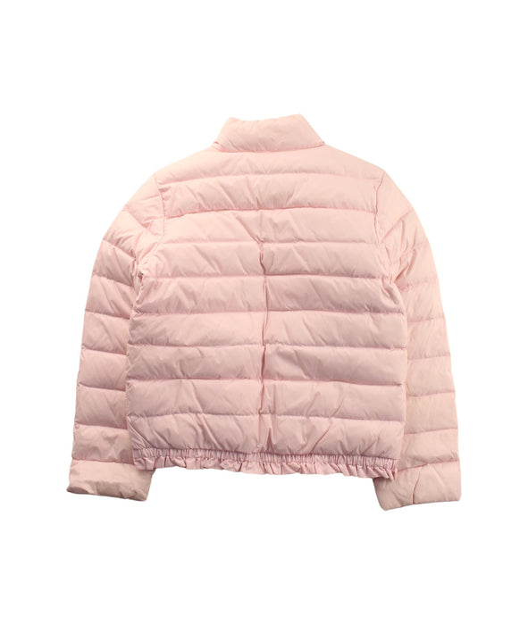 A Pink Puffer/Quilted Jackets from Polo Ralph Lauren in size 6T for girl. (Back View)