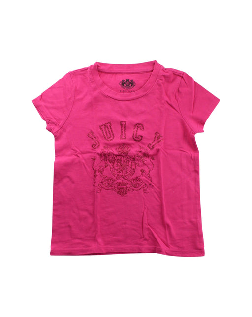 A Pink Short Sleeve T Shirts from Juicy Couture in size 4T for girl. (Front View)