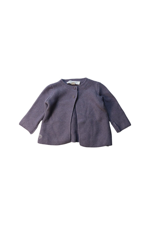A Purple Cardigans from Château de Sable in size 12-18M for girl. (Front View)