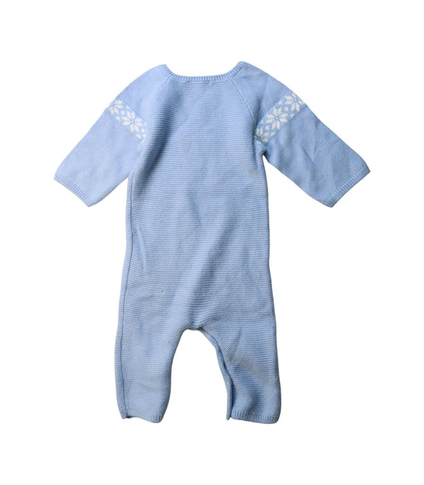 A Blue Long Sleeve Jumpsuits from Jacadi in size 3-6M for neutral. (Back View)