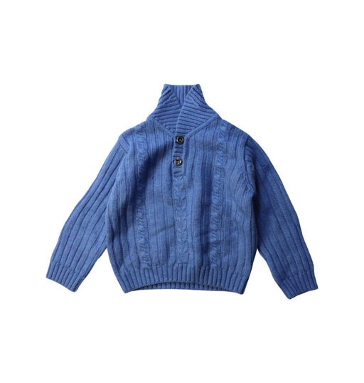 A Blue Knit Sweaters from Jacadi in size 12-18M for girl. (Front View)