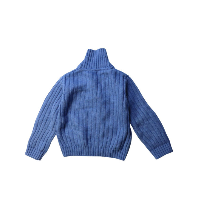 A Blue Knit Sweaters from Jacadi in size 12-18M for girl. (Back View)