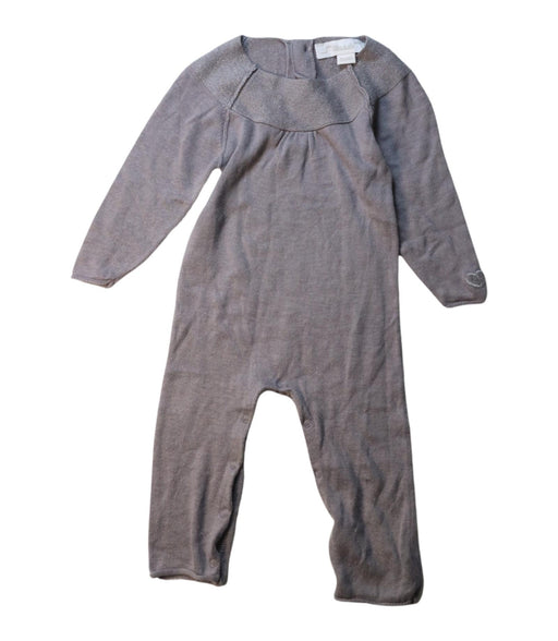 A Grey Long Sleeve Jumpsuits from Château de Sable in size 6-12M for neutral. (Front View)