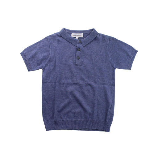 A Purple Short Sleeve Polos from Excuse My French in size 6T for boy. (Front View)