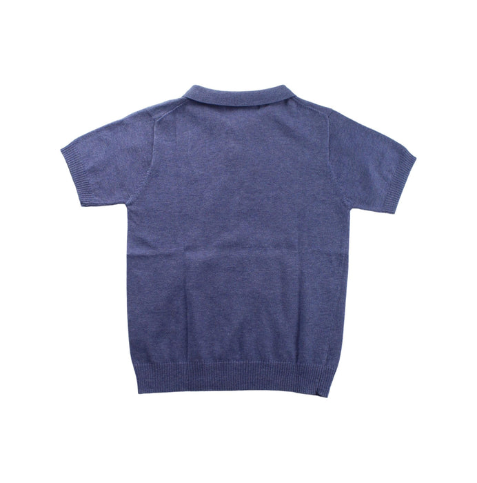 A Purple Short Sleeve Polos from Excuse My French in size 6T for boy. (Back View)