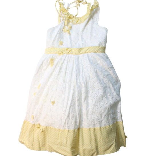 A Yellow Sleeveless Dresses from Nicholas & Bears in size 8Y for girl. (Front View)