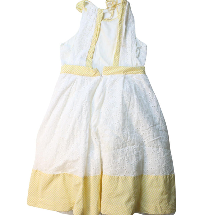 A Yellow Sleeveless Dresses from Nicholas & Bears in size 8Y for girl. (Back View)