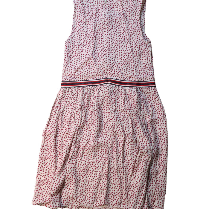 A Red Sleeveless Dresses from IKKS in size 12Y for girl. (Back View)