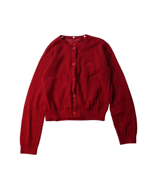 A Red Cardigans from Tommy Hilfiger in size 5T for girl. (Front View)