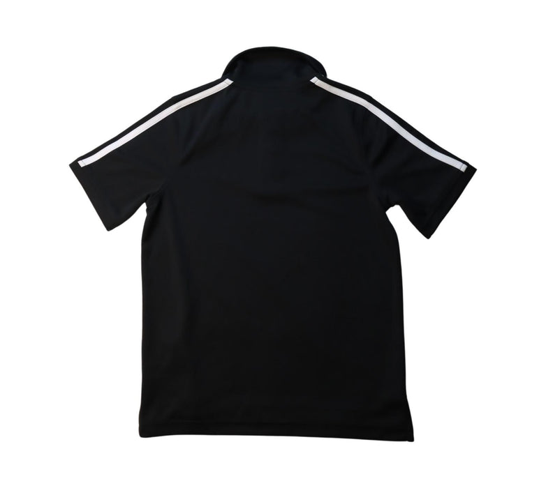 A Black Short Sleeve Polos from Adidas in size 8Y for girl. (Back View)