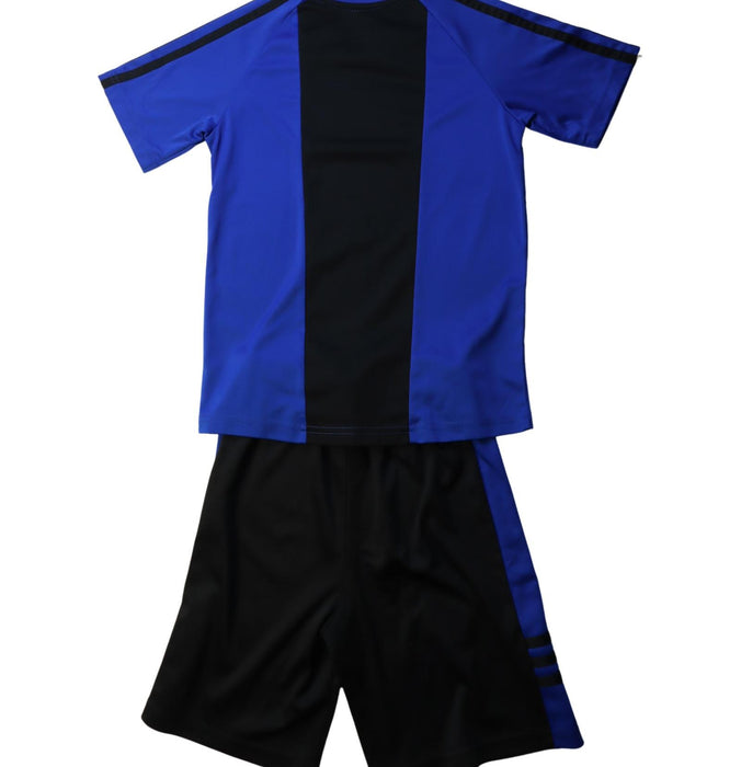 A Blue Shorts Sets from Adidas in size 7Y for boy. (Back View)