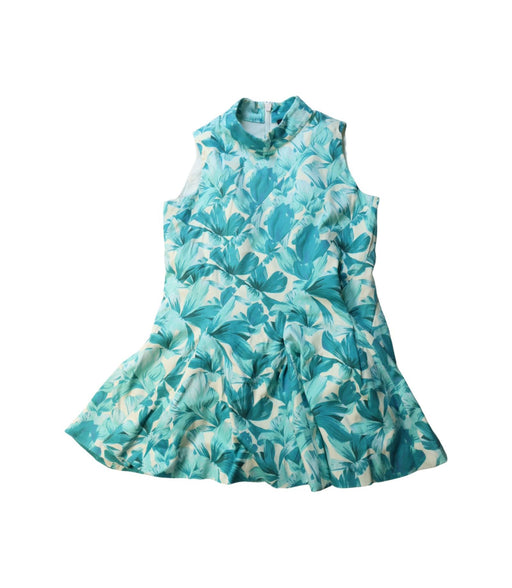 A Blue Sleeveless Dresses from Shanghai Tang in size 4T for girl. (Front View)