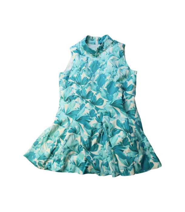 A Blue Sleeveless Dresses from Shanghai Tang in size 4T for girl. (Front View)