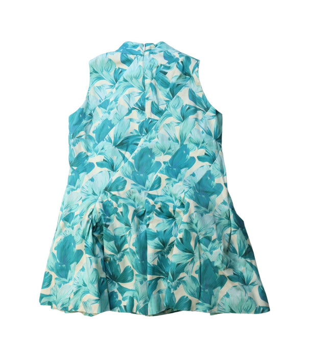 A Blue Sleeveless Dresses from Shanghai Tang in size 4T for girl. (Back View)