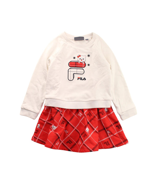 A Red Sweater Dresses from Fila in size 4T for girl. (Front View)