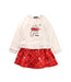 A Red Sweater Dresses from Fila in size 4T for girl. (Front View)