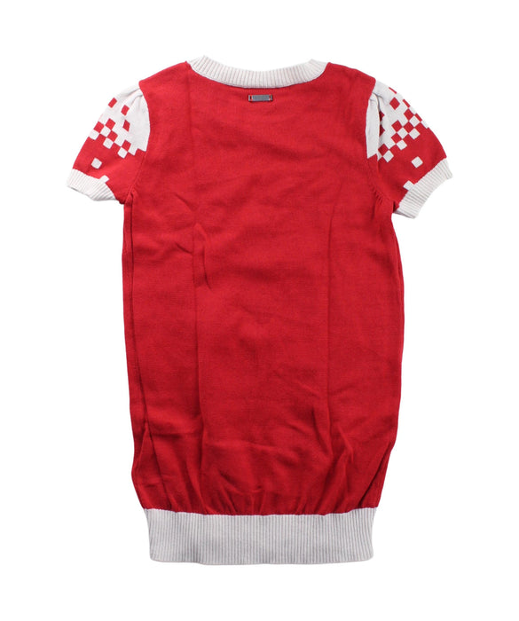 A Red Sweater Dresses from Ferrari in size 4T for girl. (Back View)