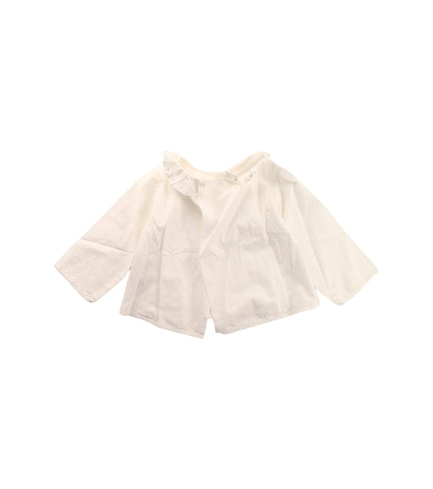 A White Long Sleeve Tops from Jacadi in size 6-12M for girl. (Back View)